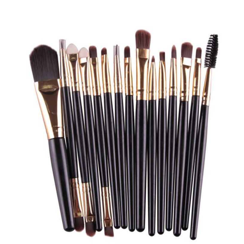 Great Quality Cosmetic Professional 15 pcs/Sets Eye Shadow Brush Foundation Eyebrow Lip Brush Makeup Brushes