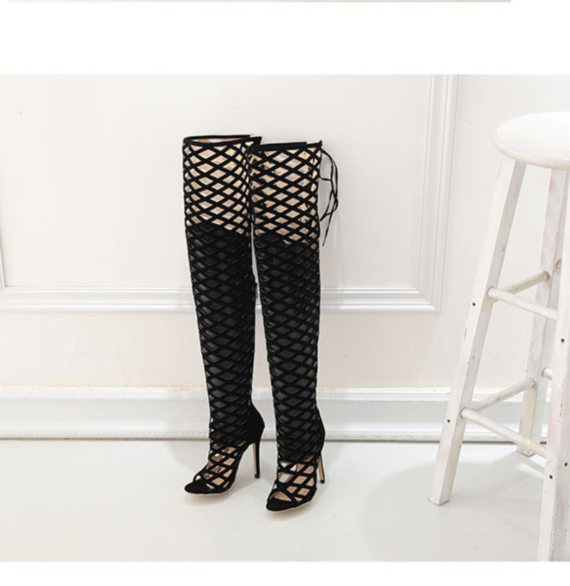 Sexy Gladiator Fetish over the knee thigh high boots