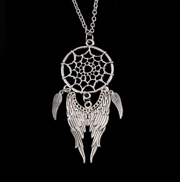 women's retro Bohemia dreamcatcher pendant chain necklace