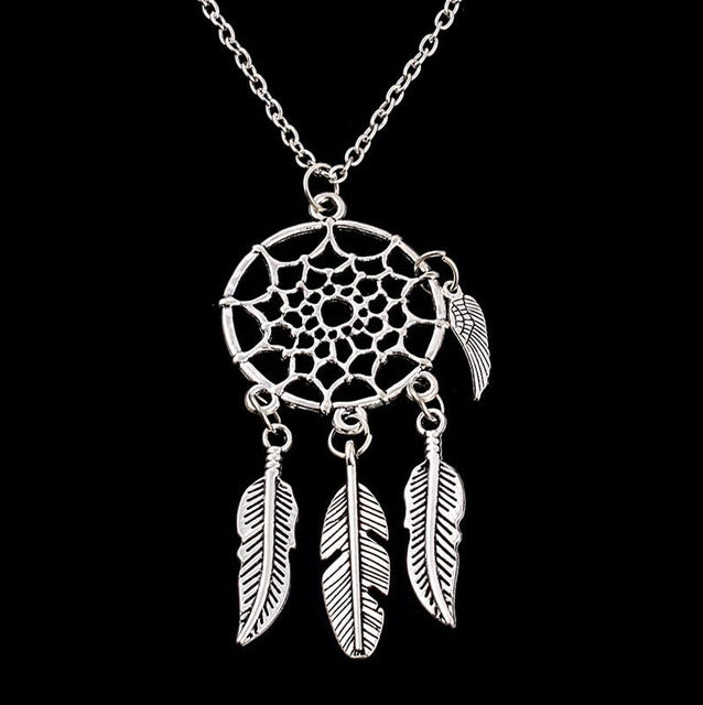 women's retro Bohemia dreamcatcher pendant chain necklace