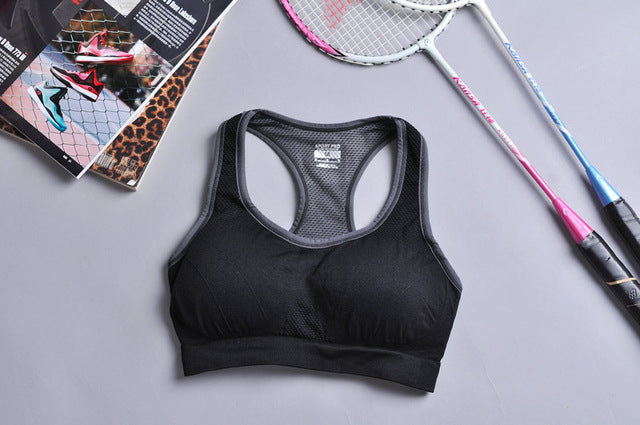 Womens Seamless Padded Push Up Sports Bra