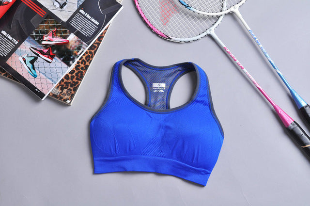 Womens Seamless Padded Push Up Sports Bra
