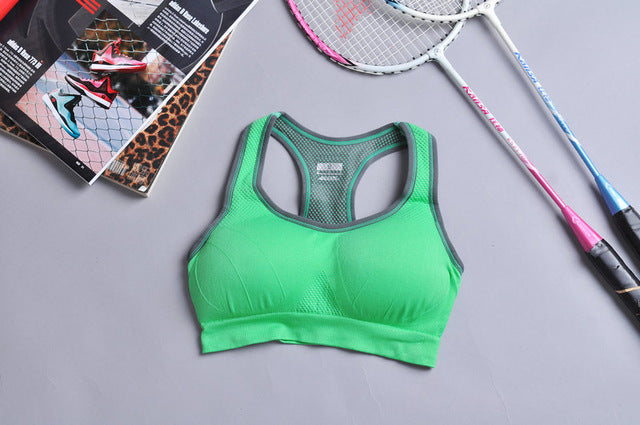 Womens Seamless Padded Push Up Sports Bra