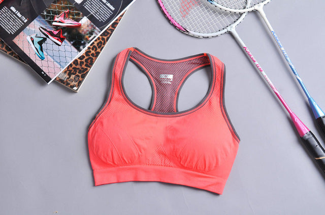Womens Seamless Padded Push Up Sports Bra