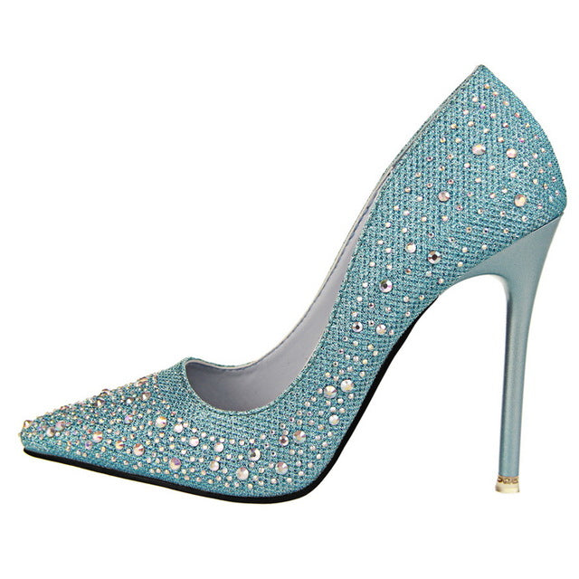 Sexy Luxury Rhinestone high heel shoes