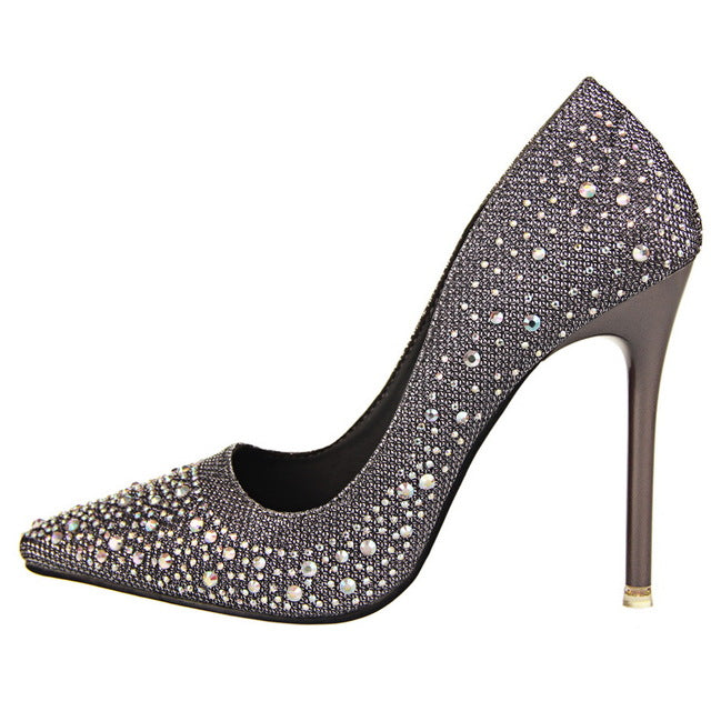 Sexy Luxury Rhinestone high heel shoes