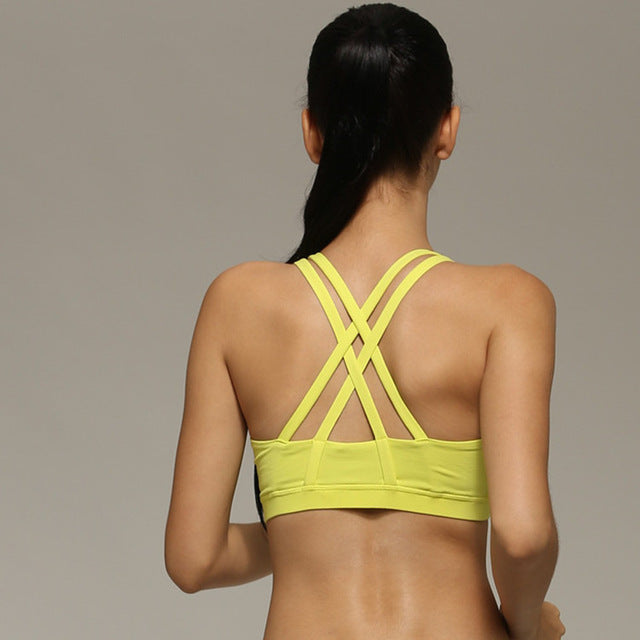 Back Cross Shockproof Fitness Sports / Yoga Bra