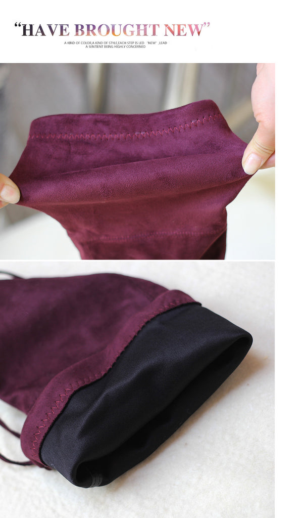 Women Faux Suede Over The Knee Thigh High Boots