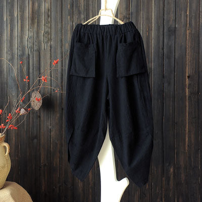 Literature Vintage Wide Leg Linen Pants Loose Casual Fit