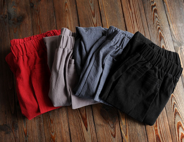 Literature Vintage Wide Leg Linen Pants Loose Casual Fit