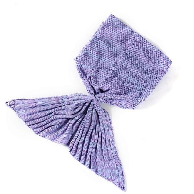 Warm knitted mermaid tail blanket For the real Chic