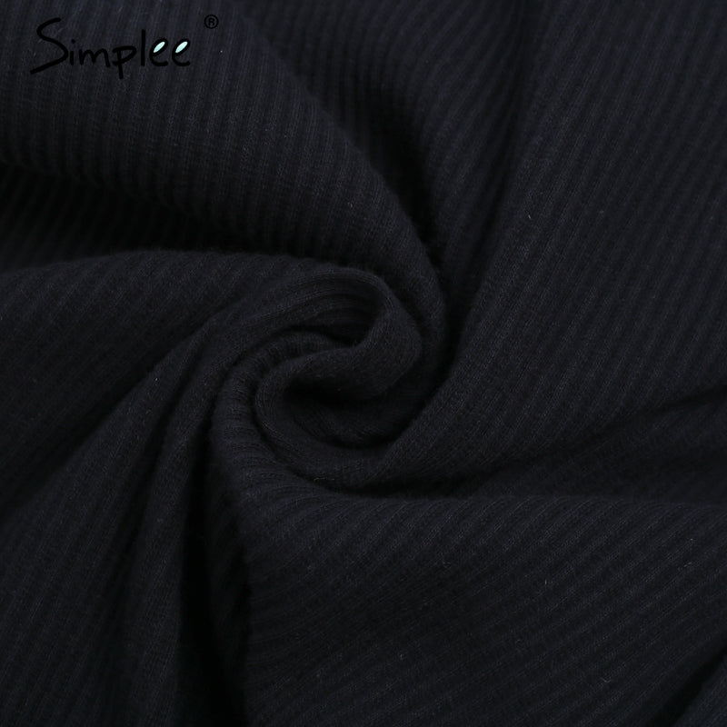 Sexy cold shoulder knitting bodysuit