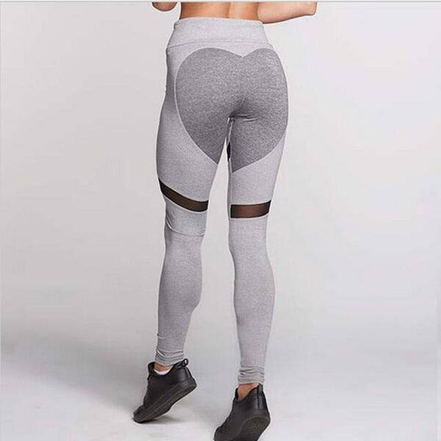 Heart Pattern High Elastic Fitness Leggings