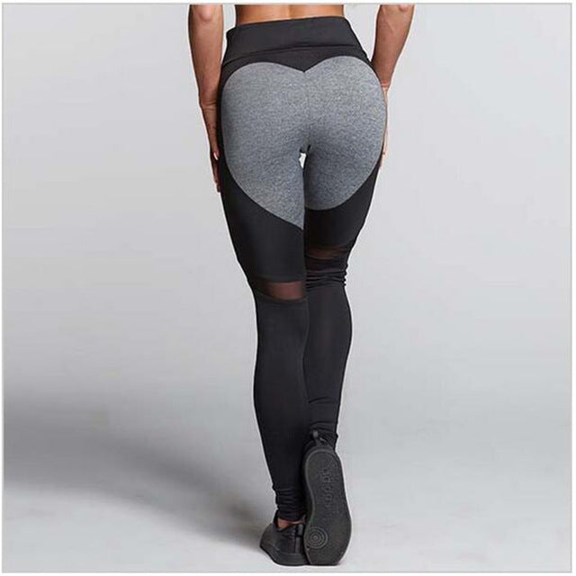Heart Pattern High Elastic Fitness Leggings