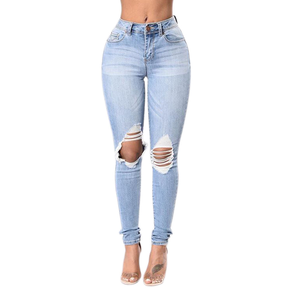 Destroyed Ripped Distressed Jeans