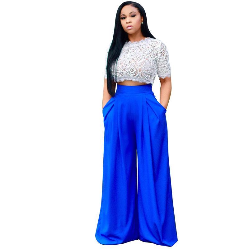 Bohemian Pleated High Waist Wide Leg Pants