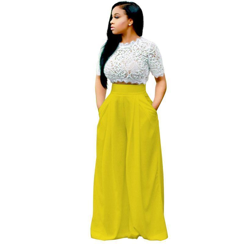 Bohemian Pleated High Waist Wide Leg Pants