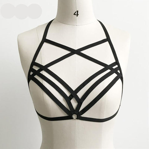 Womens Exotic Harness cage bra