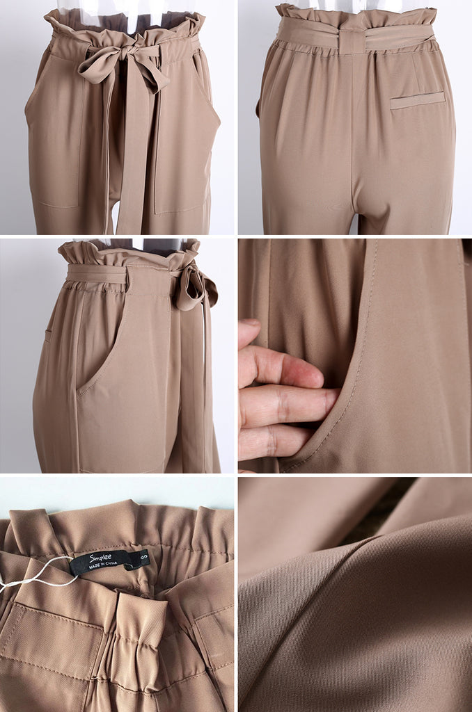 chiffon high waist casual career harem pants