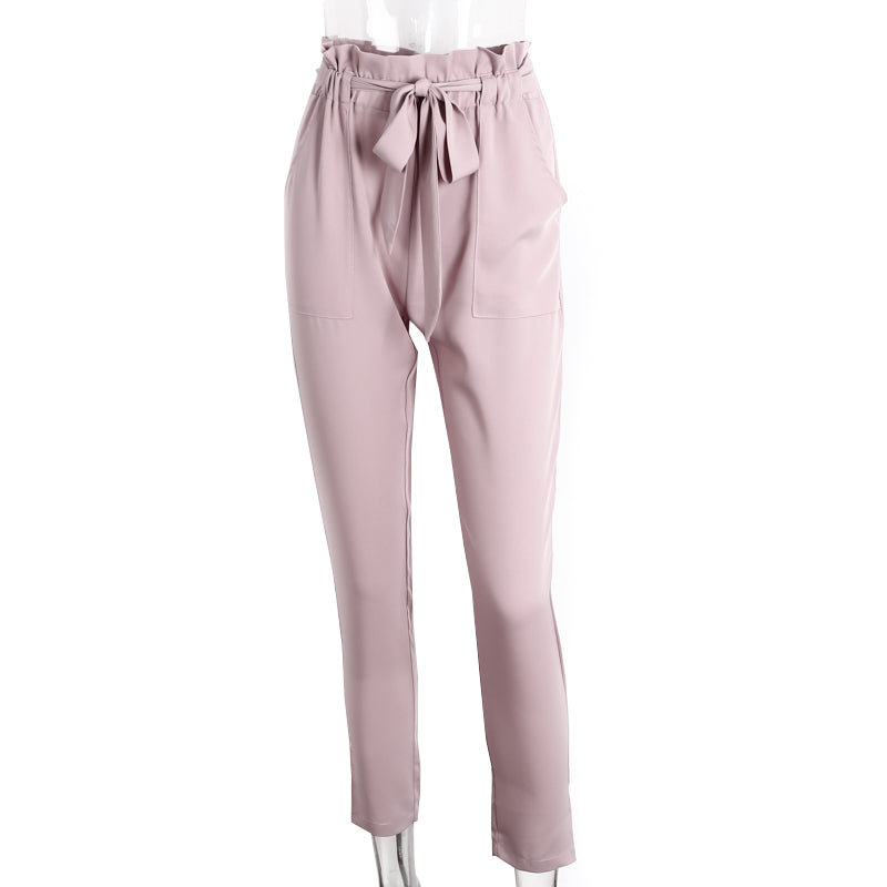 chiffon high waist casual career harem pants