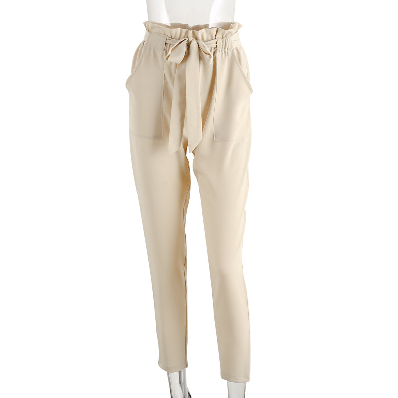 chiffon high waist casual career harem pants