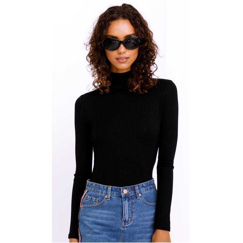 Long Sleeve Lace-up Criss Cross Backless Bodysuit