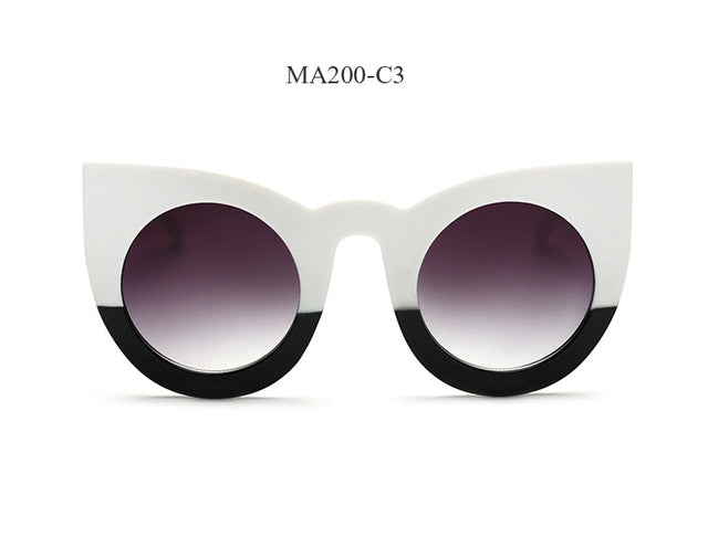 Vintage Round Luxury Cat Eye Sunglasses