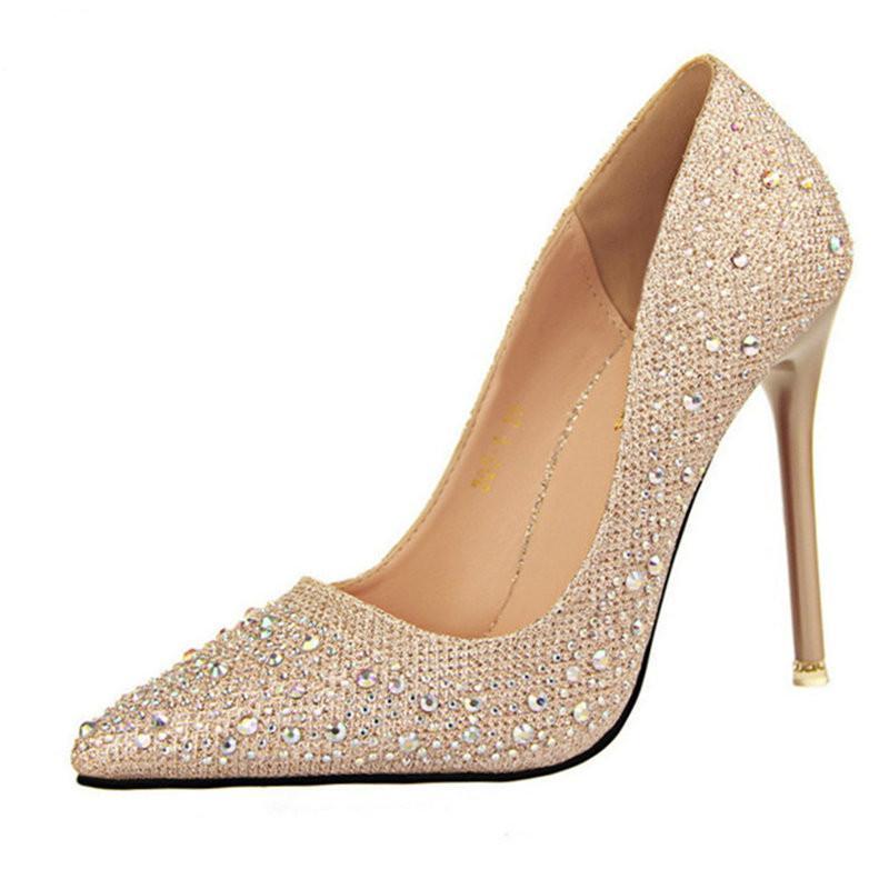 Sexy Luxury Rhinestone high heel shoes