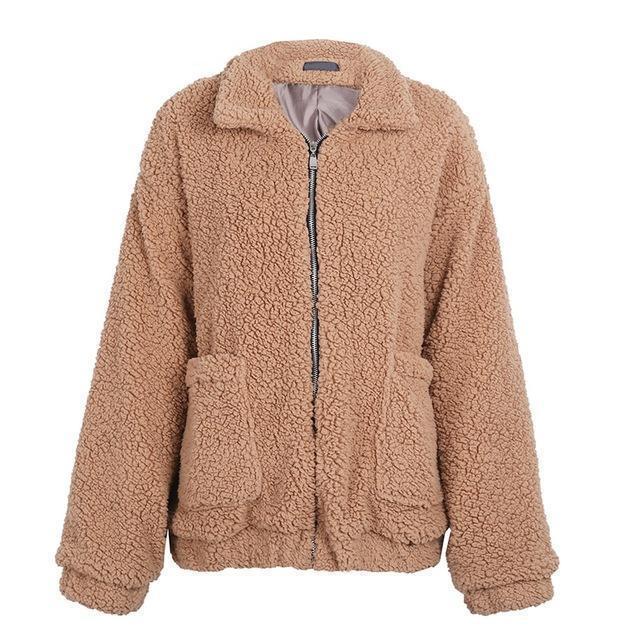 So Cozy Faux lambswool oversized jacket coat