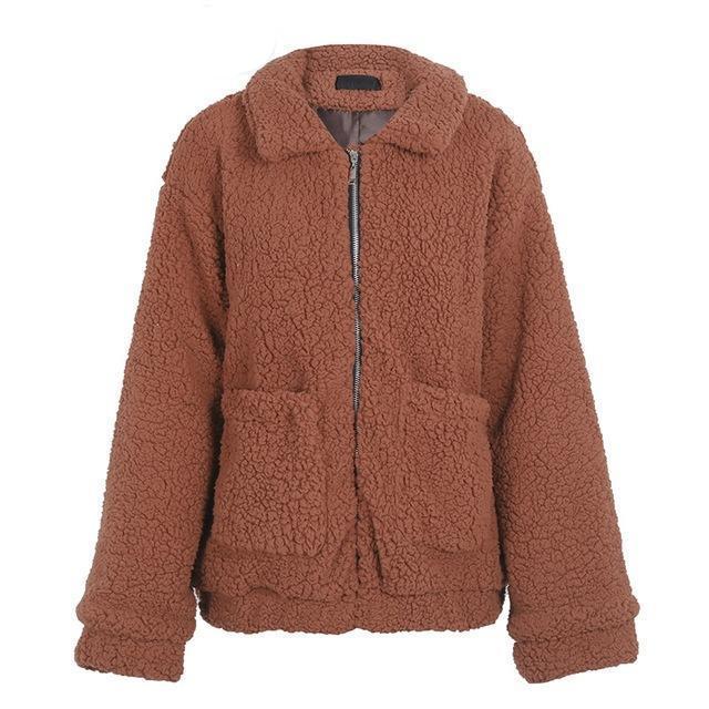 So Cozy Faux lambswool oversized jacket coat