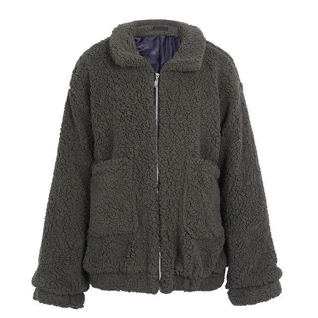 So Cozy Faux lambswool oversized jacket coat
