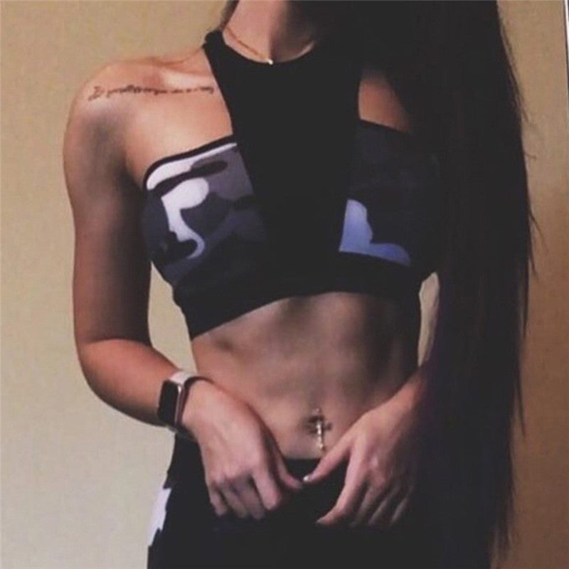 Camouflage Sexy Sleeveless 2pc workout / yoga set