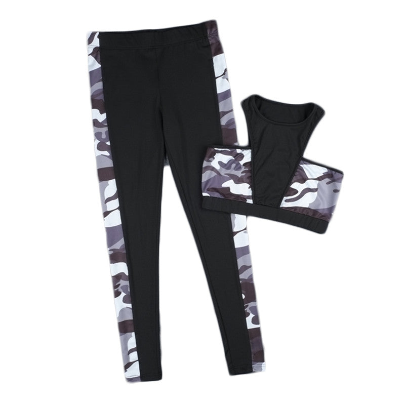 Camouflage Sexy Sleeveless 2pc workout / yoga set