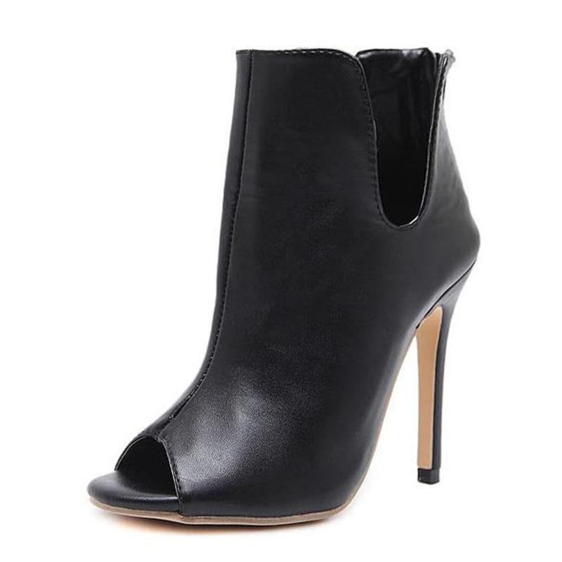 Women's Chelsea Open Toes High Heel Boots