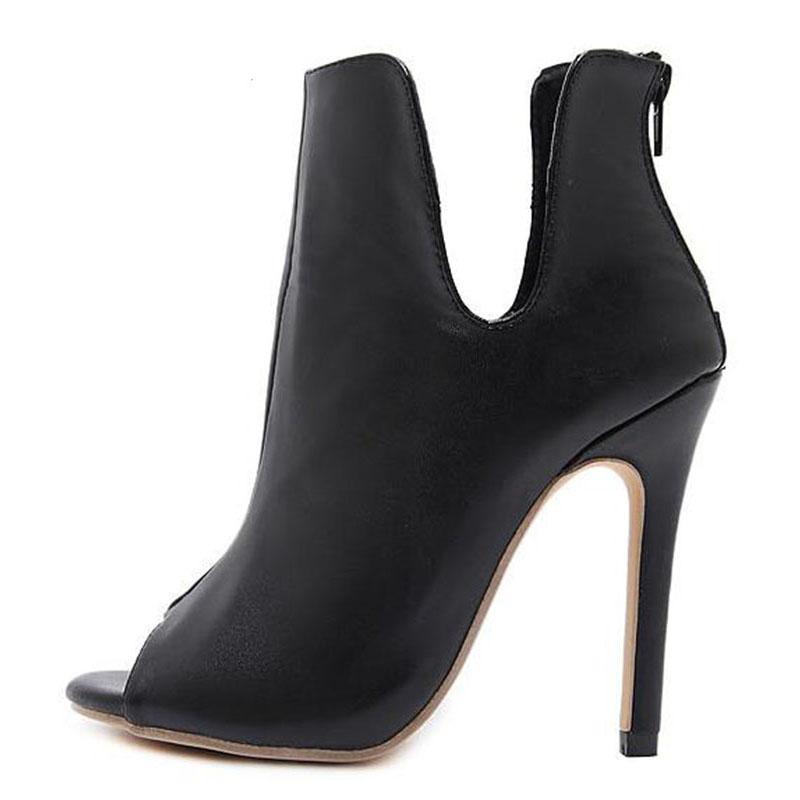 Women's Chelsea Open Toes High Heel Boots