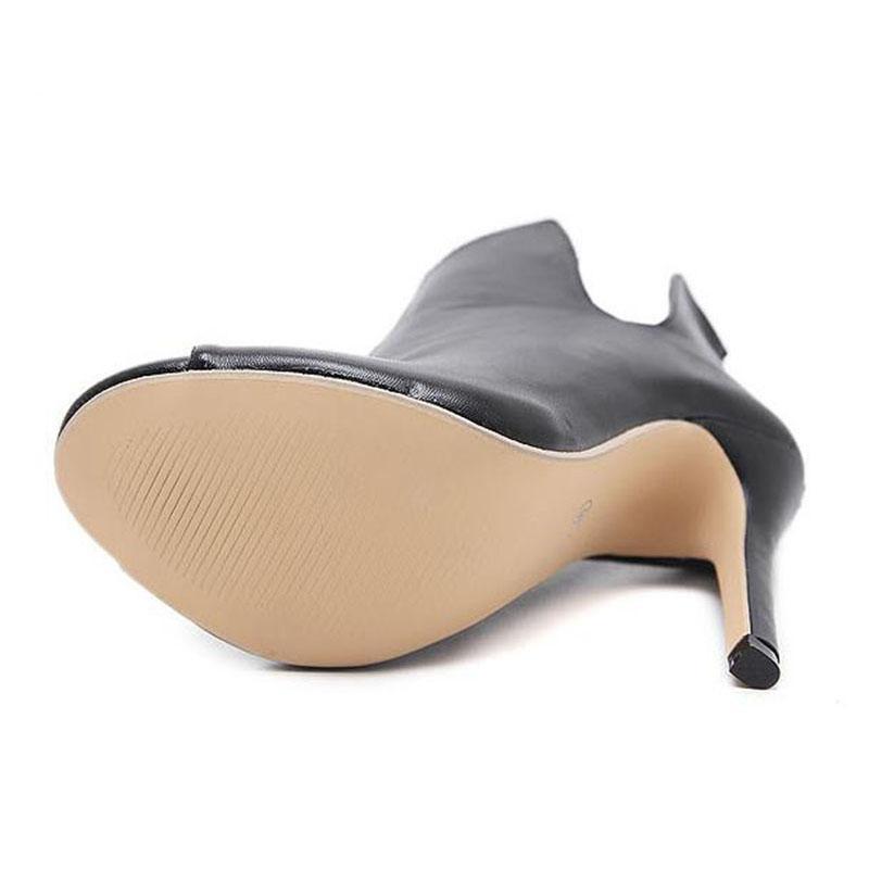 Women's Chelsea Open Toes High Heel Boots