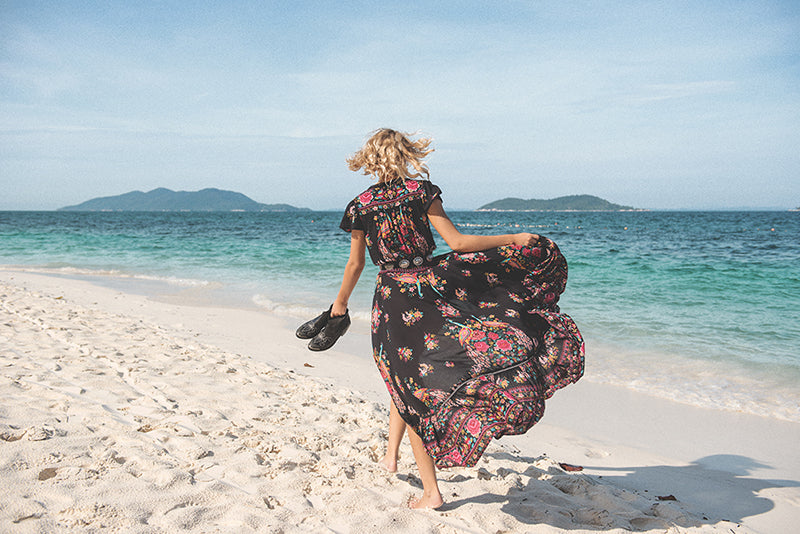Beach Floral Dress with short front long back