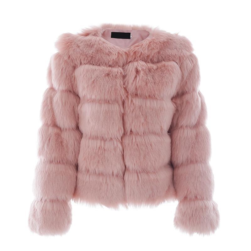 Vintage fluffy faux fur coat outerwear
