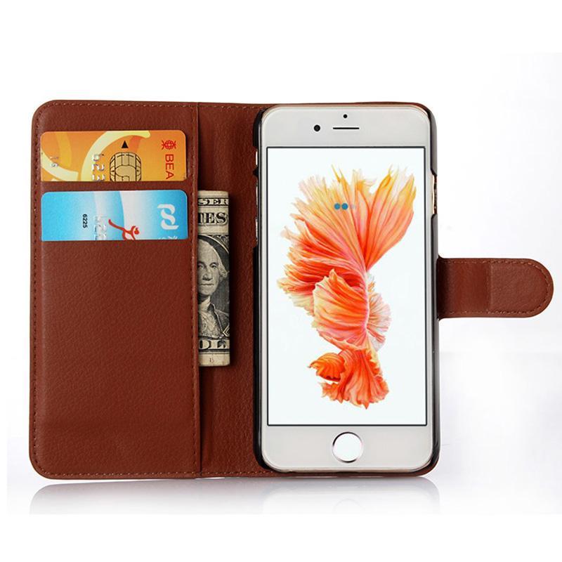 Leather Wallet Case book For iphones all colors