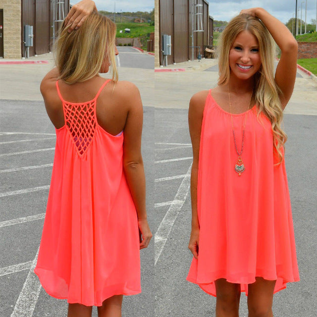 Chiffon Summer beach dress / Plus size also