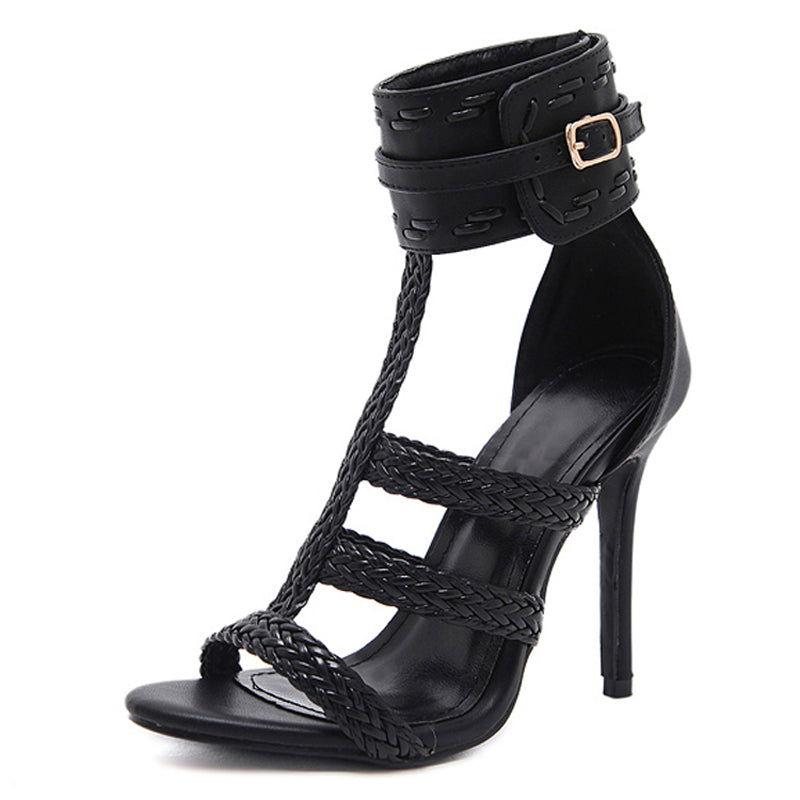 Sexy Gladiator Bandage Cross Tied Heels