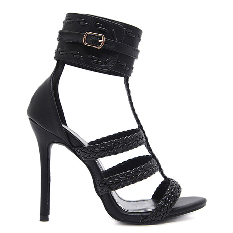 Sexy Gladiator Bandage Cross Tied Heels