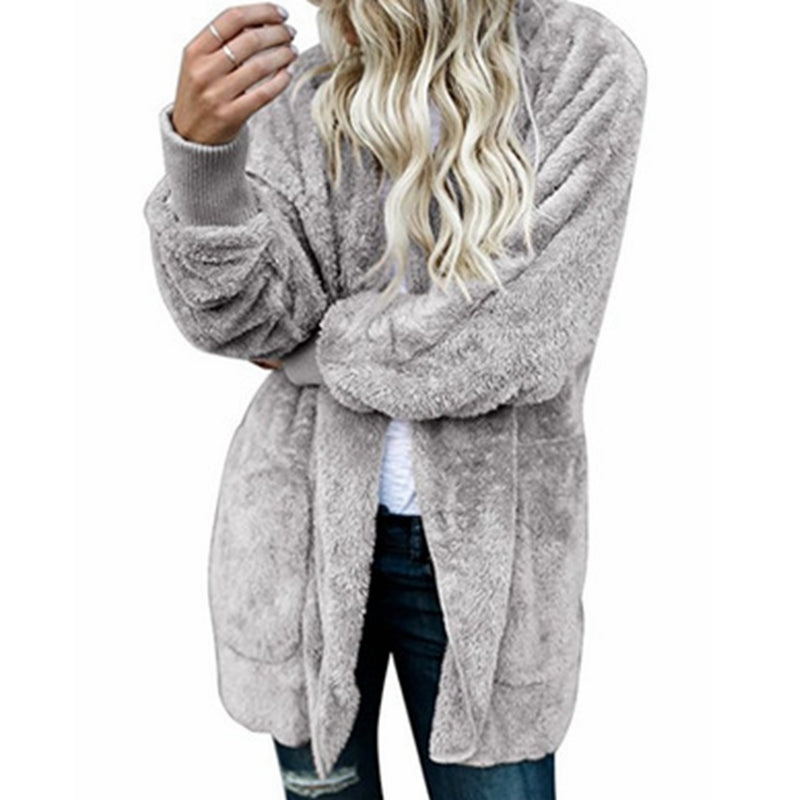 Womens winter streetwear fleece jacket