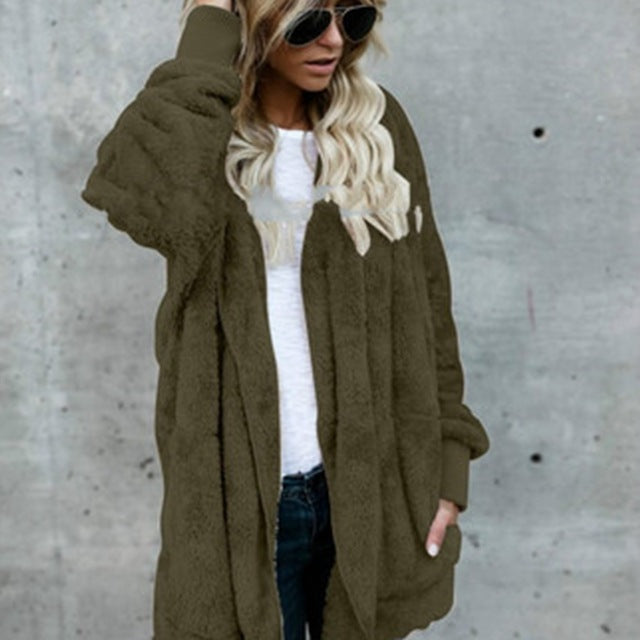 Womens winter streetwear fleece jacket