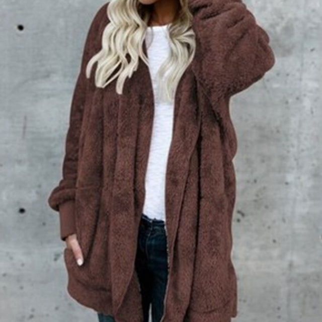Womens winter streetwear fleece jacket