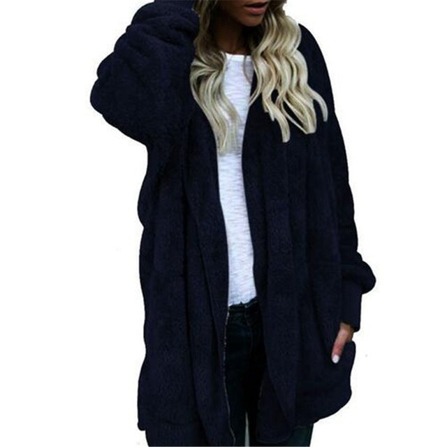 Womens winter streetwear fleece jacket