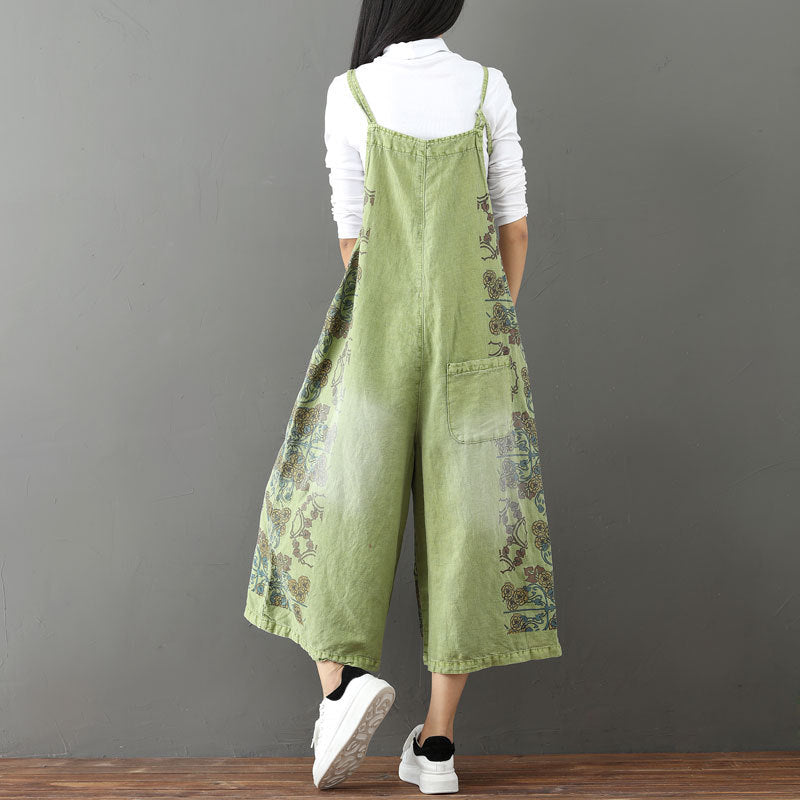 Vintage Style Dare To Be Different Casual loose Wide leg Romper