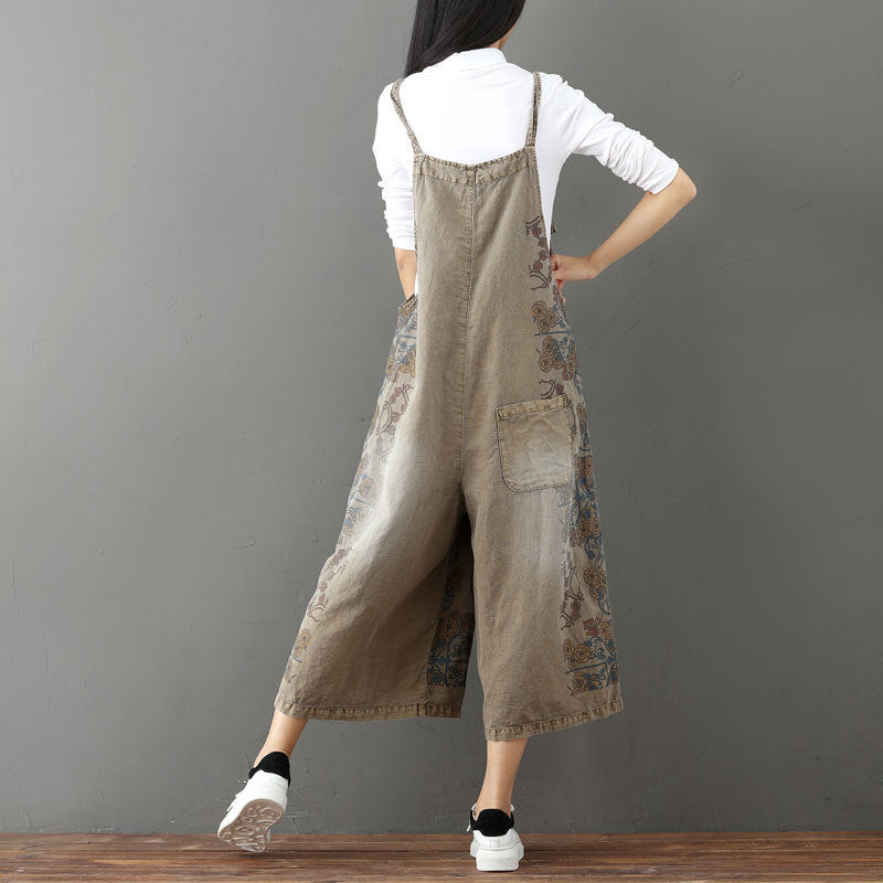 Vintage Style Dare To Be Different Casual loose Wide leg Romper