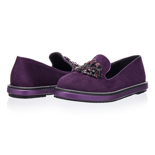 Fashionable Rhinestone Luxury Leather Nubuck Platform shoes