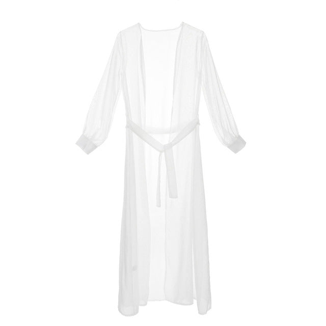 Long sleeve sheer Beach Cover up